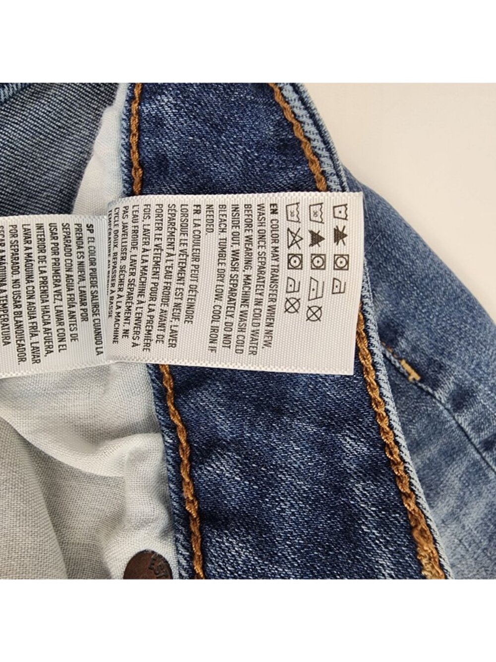 American Eagle Outfitters Super Stretch Distressed Denim Skirt Size 2 Denim - Picture 5 of 11